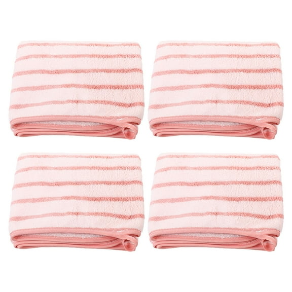 Raindrops Soft Washcloths Cleaning Coral Fleece Pink 4Pcs