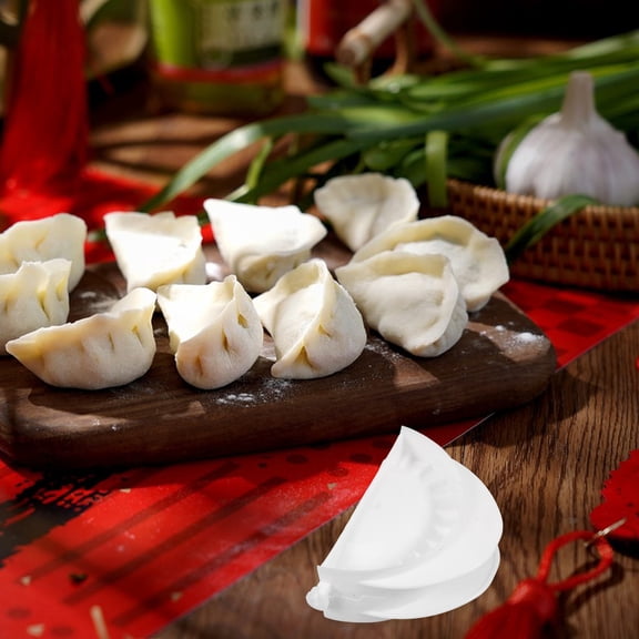 Hytrove Dumpling Moulds Kitchen Tool PP White 4Pcs