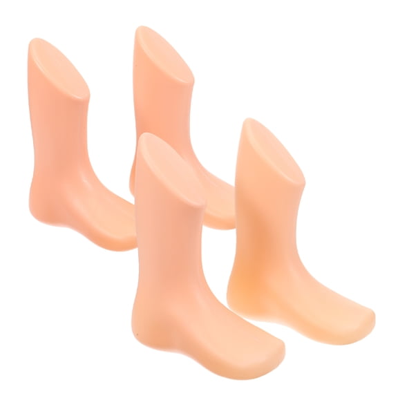 FOMIYES 4pcs Mannequin Foot for Socks Feet Display Light Yellow Plastic Shaping Infant Shoes Family Use Kids
