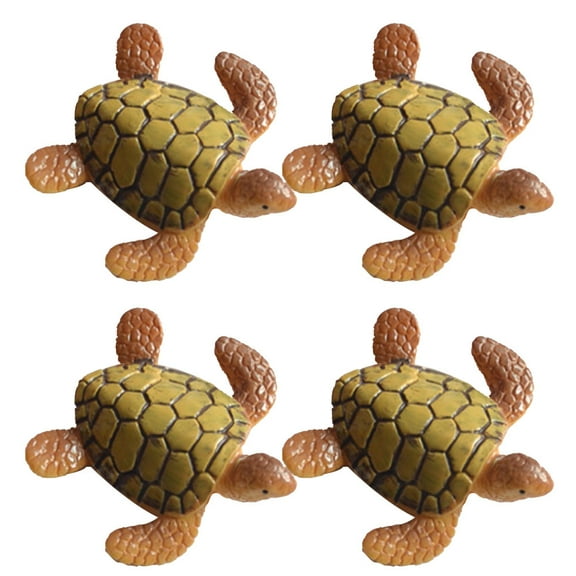 unbranded 4pcs Moss Microlandscape Turtle Adorable Ornament Aquarium Decor Fish Tank Decor Adorable Turtle Crafts for Home Indoor Desktop Shop