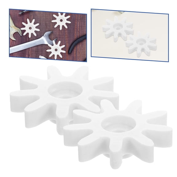 OUNONA Twisting Gear Set White Plastic for DIY Projects and Machines