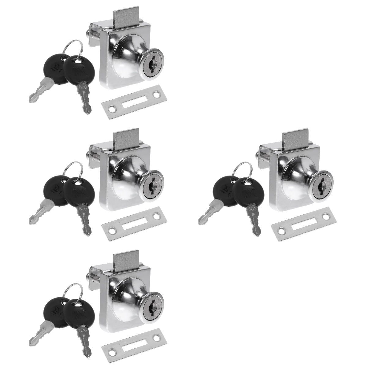 unbranded 4pcs Sliding Glass Door Lock Glass Showcase Lock Display Cabinet Lock Anti-theft Lock