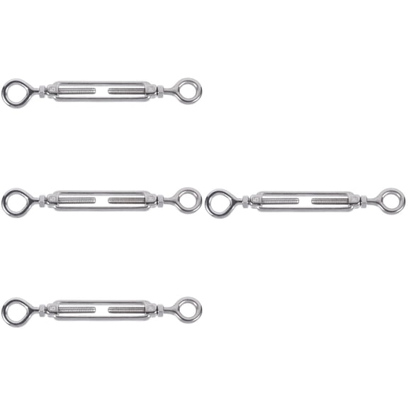 unbranded 4pcs Stainless Steel Eye Turnbuckles Adjustable Wire Rope Tension for Tensioning Cable or Rope