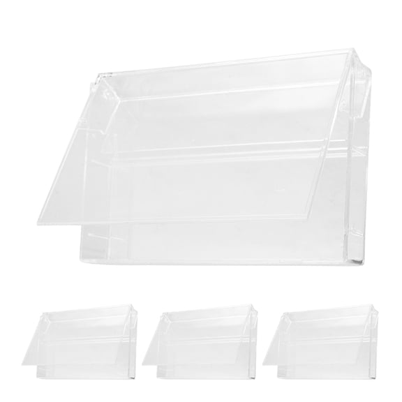 FOMIYES 4-Pack Transparent Plastic Cassette Tape Storage Boxes for Audio Tapes and Display Organizer Cases