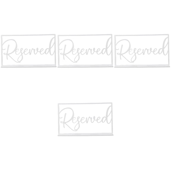 unbranded 4pcs Wedding Reserved Seating Sign Restaurant Reserved Acrylic Sign Reserved Table Card