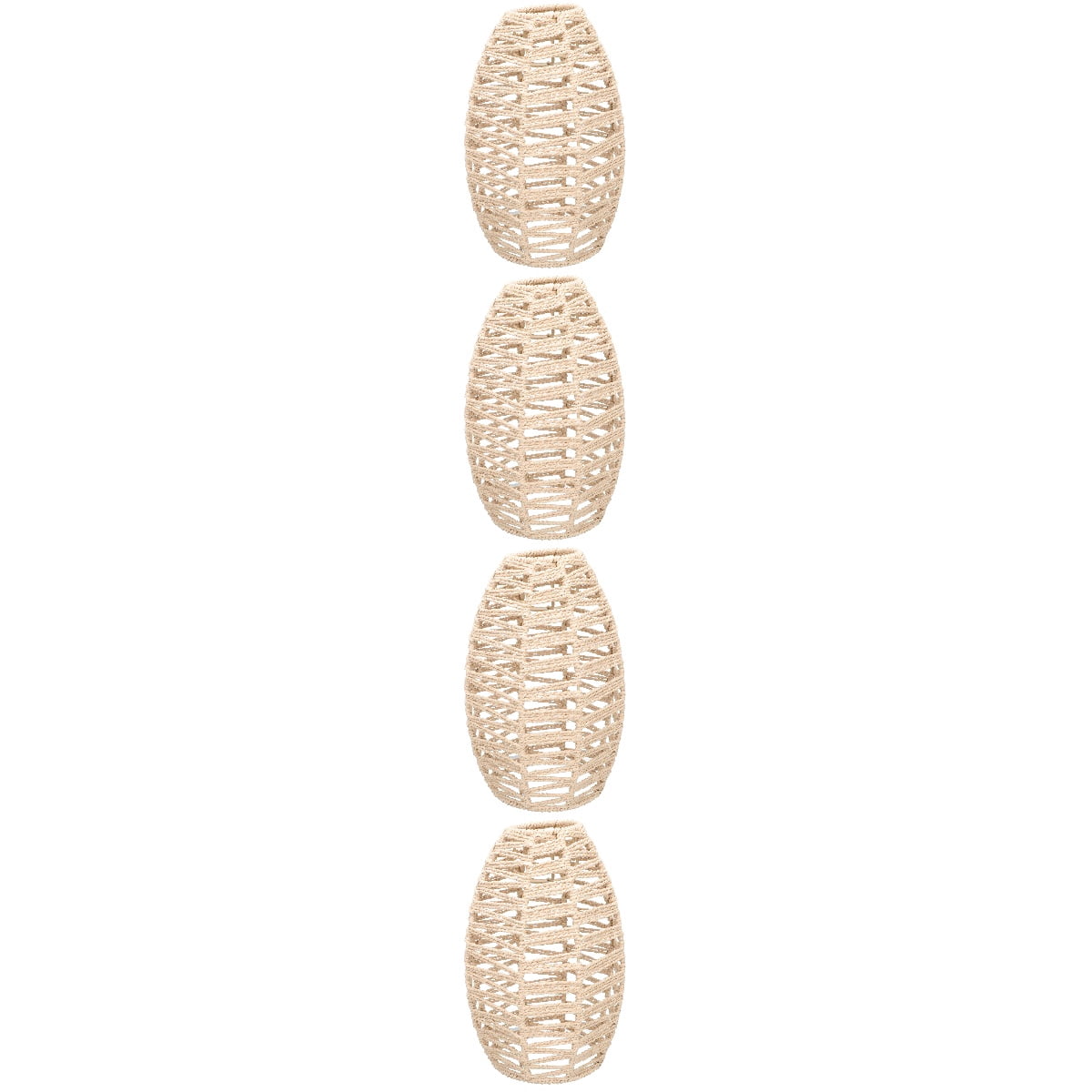 unbranded 4pcs Woven Pendant Lamp Shade Paper Rope Rattan Weave ...
