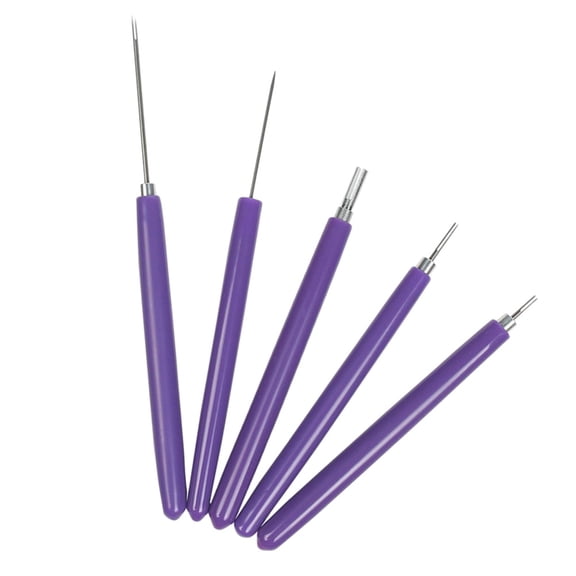 FELTECHELECTR Pen Crafts Making Tool Purple 5Pcs Groove Width 0.3mm Depth 6.6mm Length 110mm