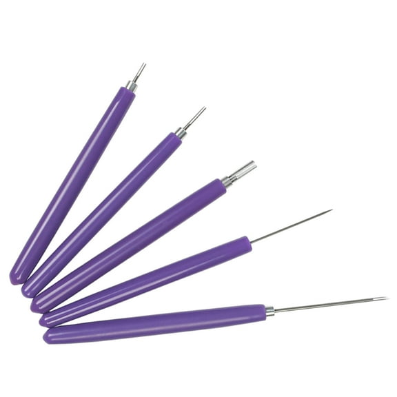LITINKIMI Paper Craft Quilling Tools Purple 5Pcs Groove Width 1.3mm Depth 10mm Length 110mm