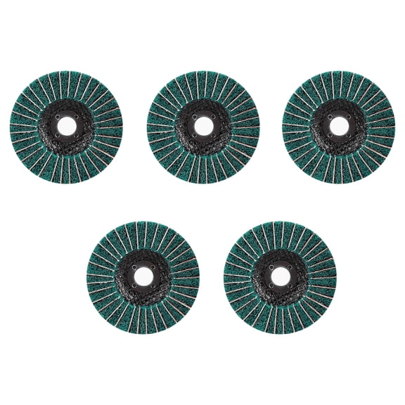FONDOTIN 5Pcs Angle Polishing Wheel Green for Metal Wood Rust and Deburring Removal