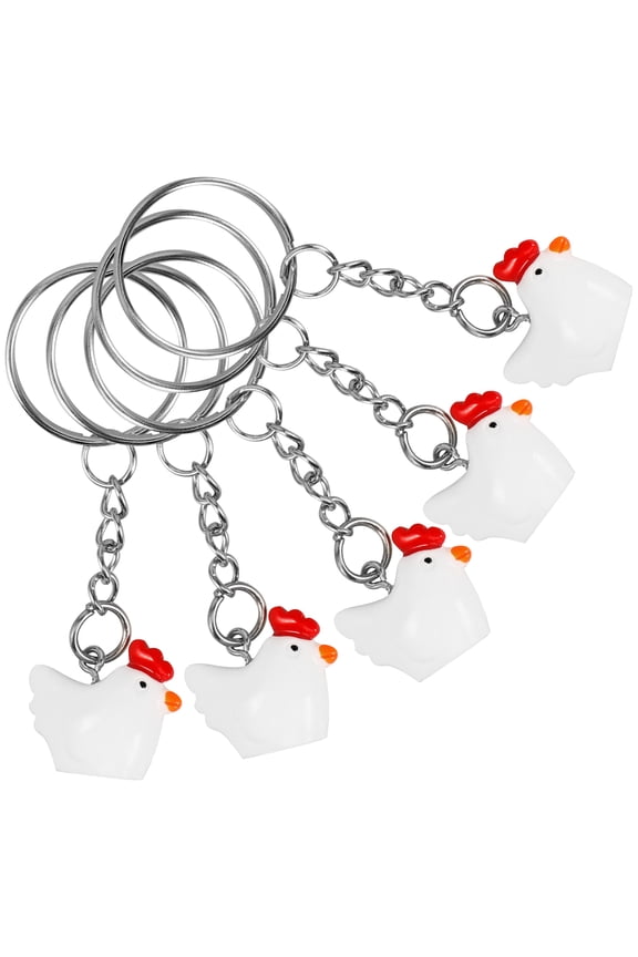5 Pcs Bag Charms Chicken Toys Chick Keychain 2.00X1.80X1.80CM