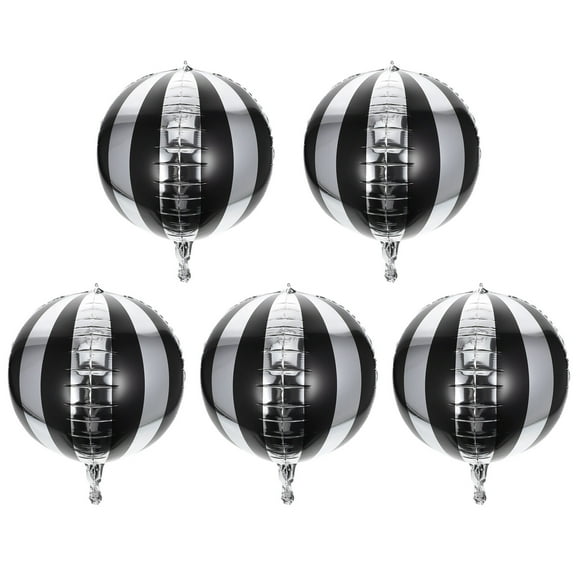 OFFIGAM Metallic Sphere Foil Balloons 5 Decorations Supplies for Birthday Celebration Events