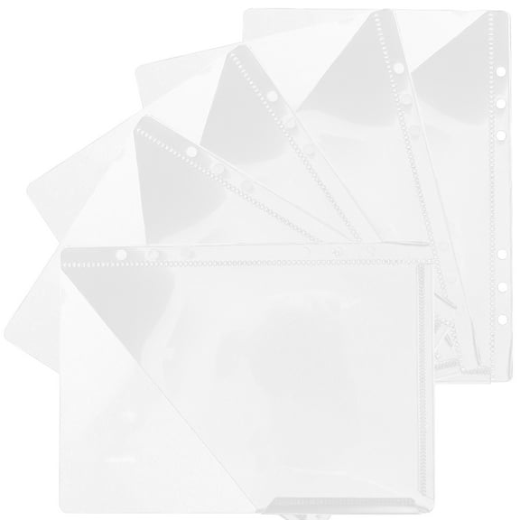 unbranded 5 Pcs Clear Zipper Folders Binder Dividers with Pockets Inner