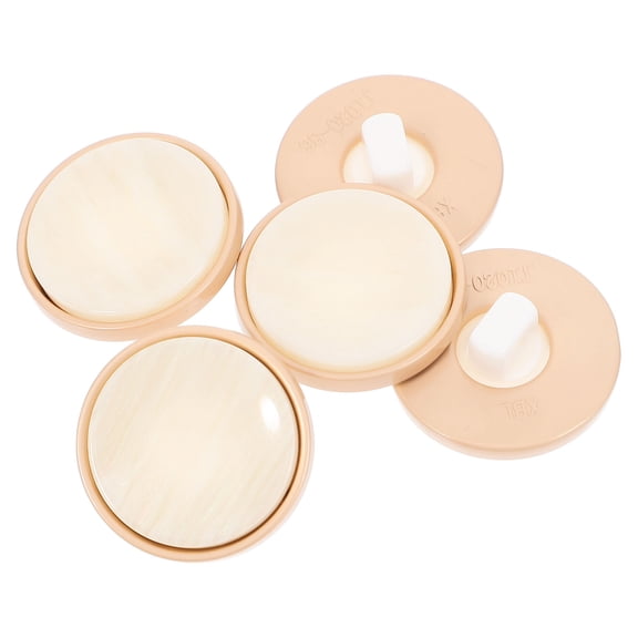 LITINKIMI Set of 5 White Alloy Decorative Buttons for Clothes, Coat and Sweater Fasteners