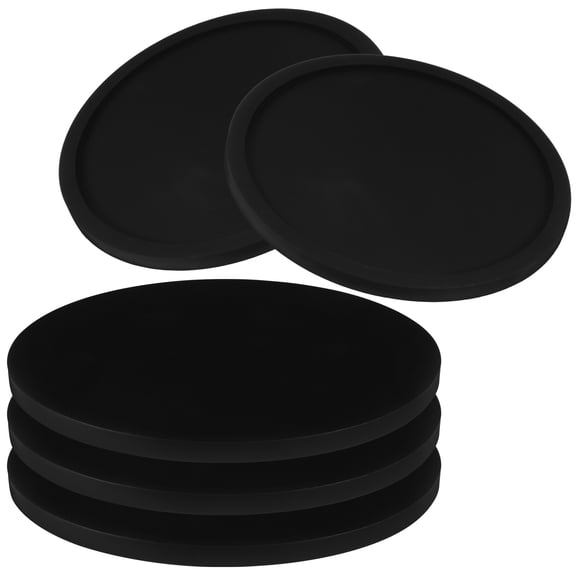 unbranded 5 Pcs Cup Mats Coaster Light Bar Side Table Coasters 10.00X9.00X0.50CM Black