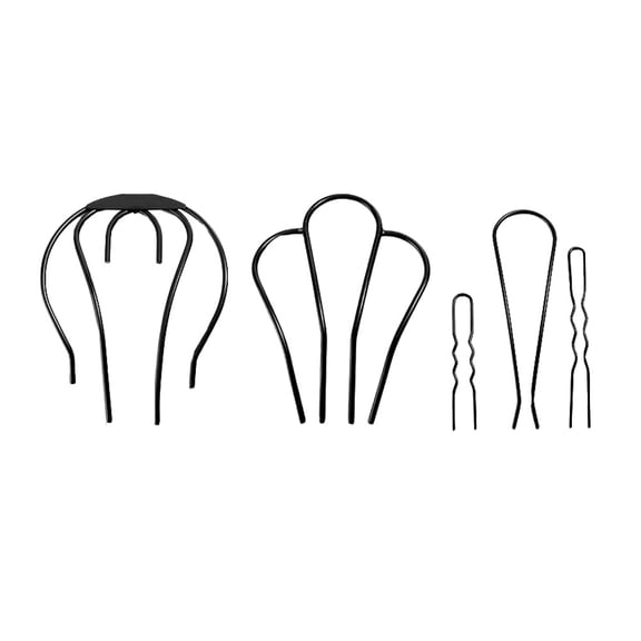 unbranded  5 Pcs Hairpin Adornment Combs Slides for Women Woman Miss Black