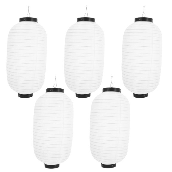 unbranded 5 Pcs Japanese White Lantern Lampshade Celebration Decoration