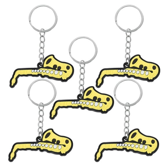 KHBUAB 5Pcs Saxophone Music Instrument Keyring Pendant Yellow Bag Decoration Charm