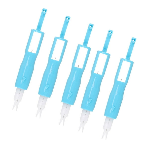 unbranded 5 Pcs Needle Inserter Threader Loop Sewing Machine Machines Elder Blue