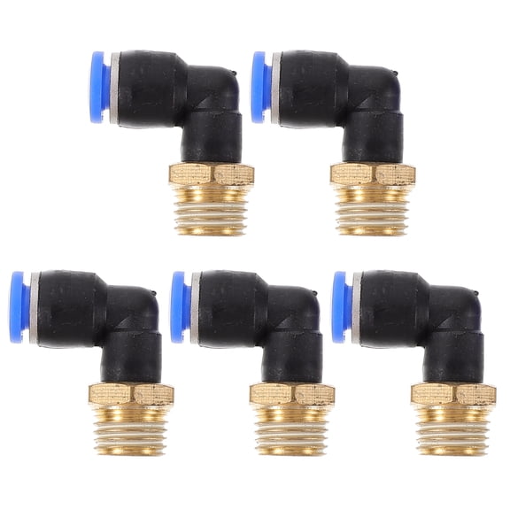 unbranded 5 Pcs Pneumatic Quick Push-in Fittings Threaded Straight Air Hose