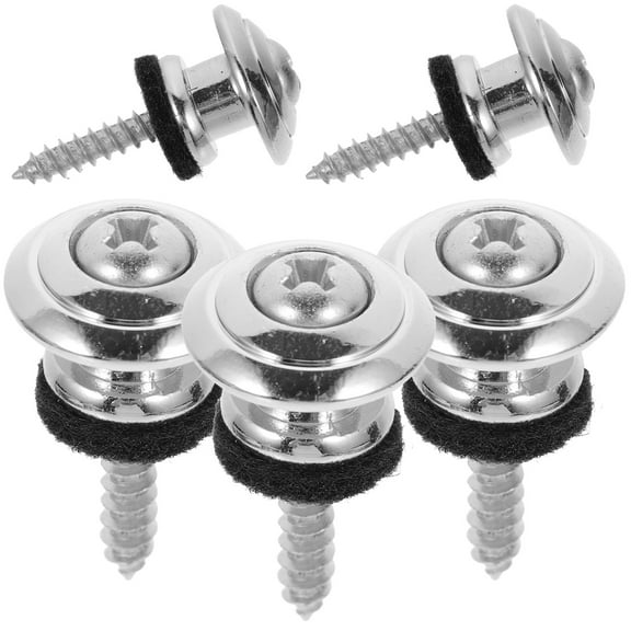 MOKKHNB Round Flange Guitar Strap Button Metal for Ukulele 5Pcs