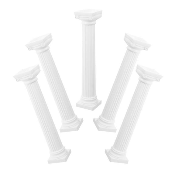 unbranded  5 Pcs Roman Column Small Columns Pillar Stand Wedding Decor Banquet White