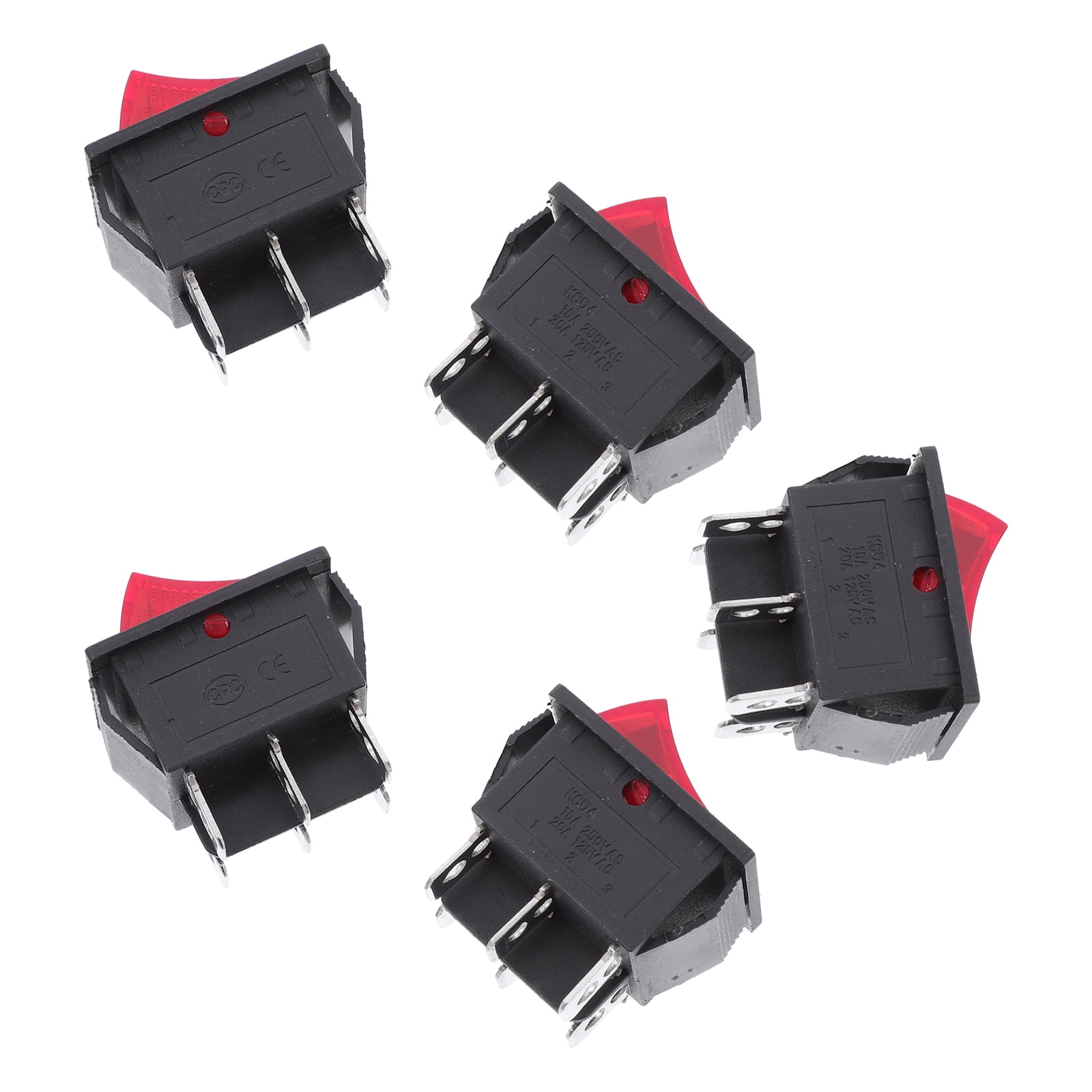 unbranded 5 Pcs Six Foot Tact Switch Switches Float Push Button The Red ...