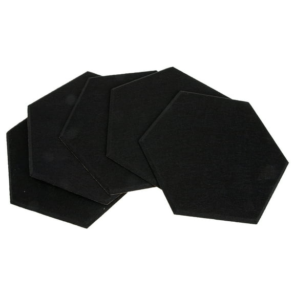 unbranded 5 Pcs Sound Insulation Board Simple Acoustic Panel Soundproof Pad Door Noise Blocker Black