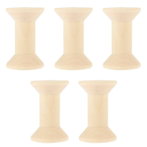 5 Pcs Brown Yarn Spool Winders Thread Wire Kit for Cords Crafting Sewing Accessories