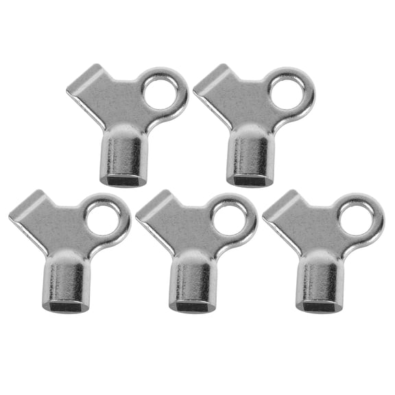 unbranded 5 Pcs Stopcock Plumbers Radiator Exhaust Valve 2.20X2.20X0.80CM Silver