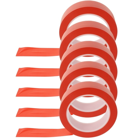 unbranded 5 Rolls Dust-free Workshop Marking Floor Tape Flagging Red Duct Heavy Duty Glue