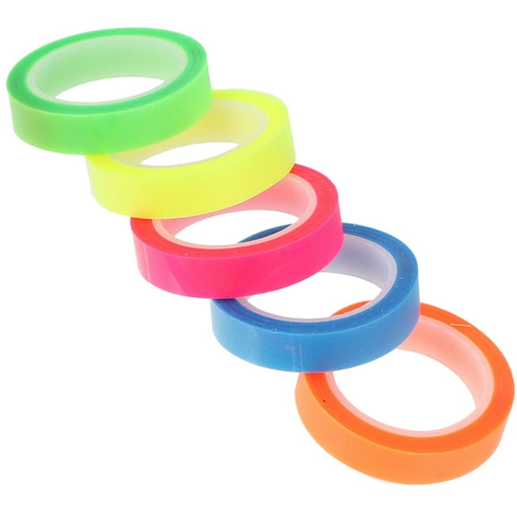 unbranded  5 Rolls Highlighter Markers for Tracking Reading Waterproof Index Sticker