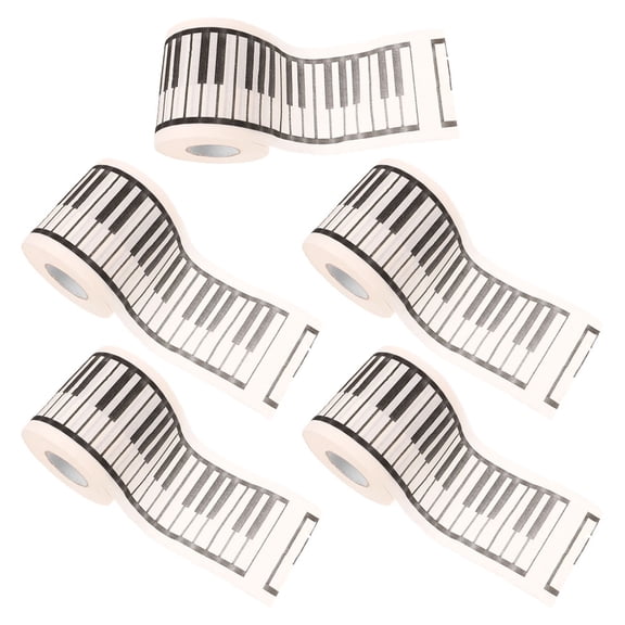 unbranded 5 Rolls Piano Tissue Toilet Paper Holder Stand Digital Napkins
