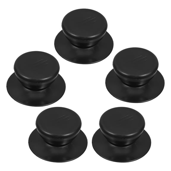 unbranded  5 Set One-piece Lid Button Pot Handles Replacement Holder While Cooking Black