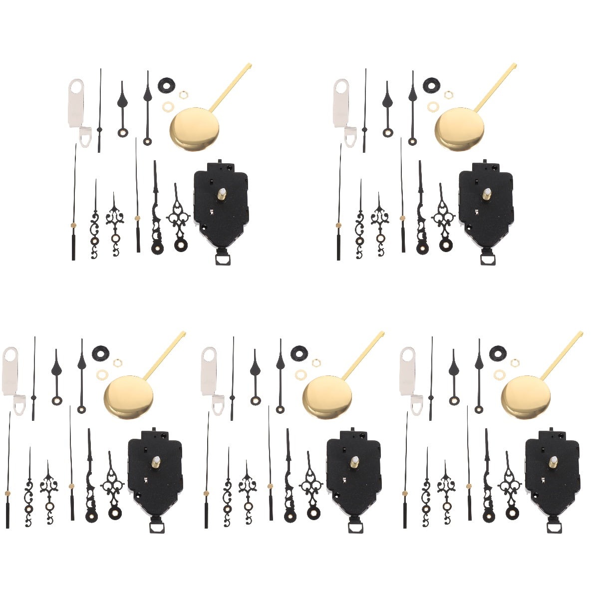 LITINKIMI DIY Clock Mechanism Kit Black Plastic for Easy Installation 5Sets