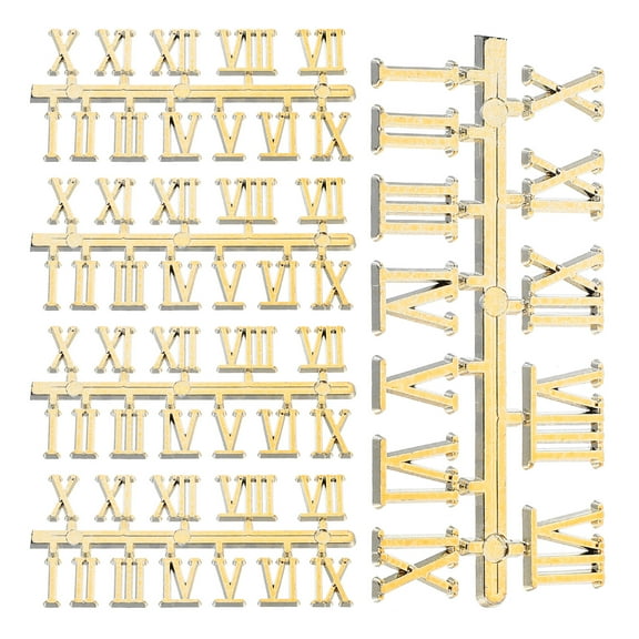 Golden Plastic Digital Clock Numbers for Decor Durable Replacement Sets of 5