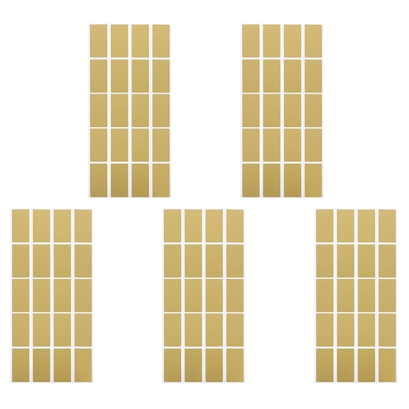 unbranded 5 Sheets Scratch Card Stickers 4.20X2.30X0.10CM Golden