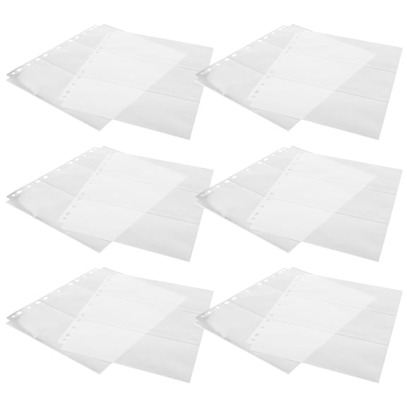HOMEMAXS Protective Case for Storage Transparent PVC Card Sleeves 9 Pockets A4 Size 50 Pieces