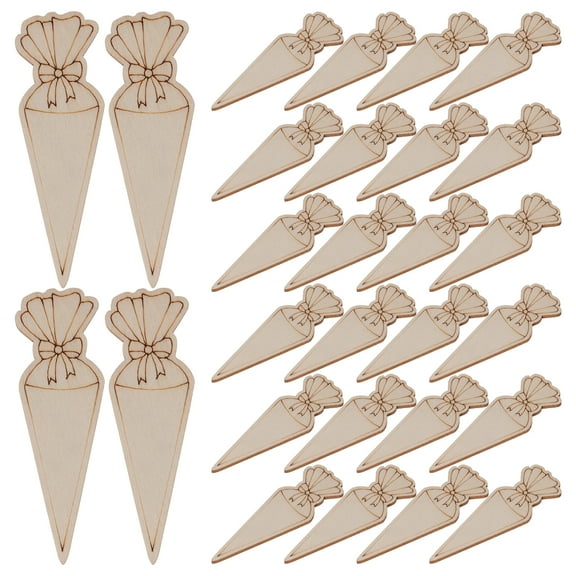 unbranded  50 Pcs Alphabet Blocks Paint Stirrer Sticks Graffiti Wood Chips