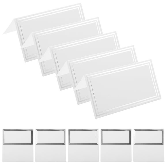 unbranded 50 Pcs Business Card Reception Cards Foldable Dining Table Blank Banquet