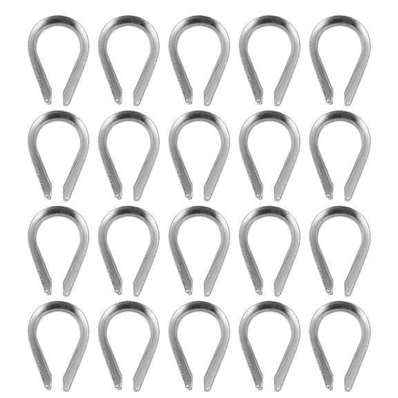 unbranded 50 Pcs Clamps Heart Ring Triangular Ring Wire Cable Clamp Miss 2.3x1.52cm Silver
