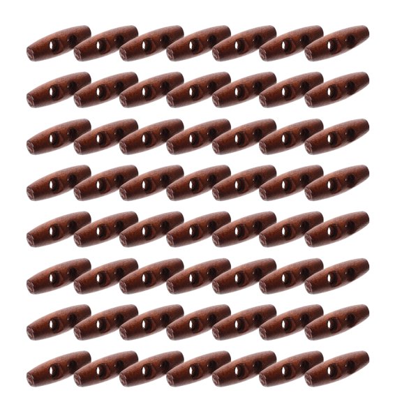 RENACLIPY Big Buttons For Sweaters Wood Buttons Brown 50Pcs For