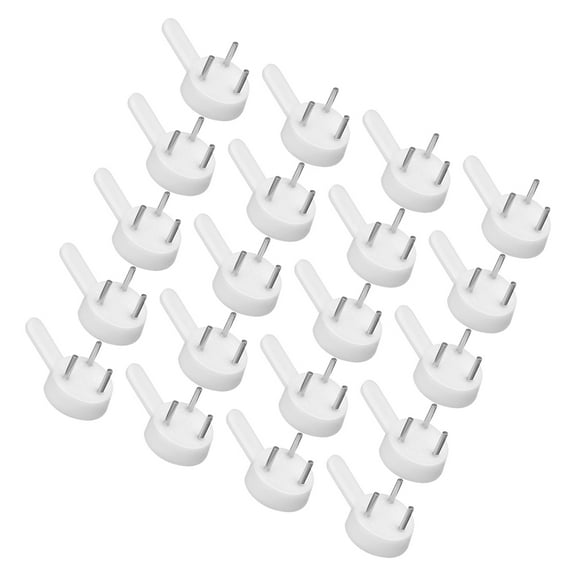 unbranded 50 Pcs Photo Frame Invisible Hook Self-locking Height Meter Pacifier Handle White