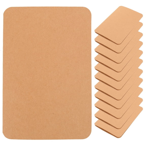 unbranded 50 Pcs Thank You Cards Fold Blank Cards in Half Greeting Cards 14.5X9.8cm Brown