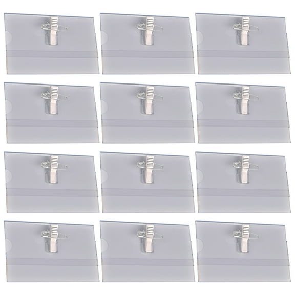 unbranded 50 Pcs Transparent Badge Mailbox Name Label Holders Labels Staff