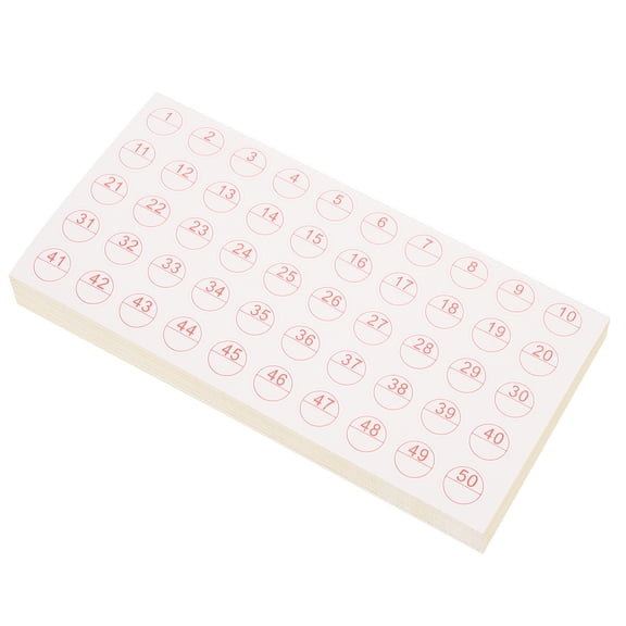 unbranded  50 Sheets Storage Container Label Clear Tape Labels Stickers Round Number White
