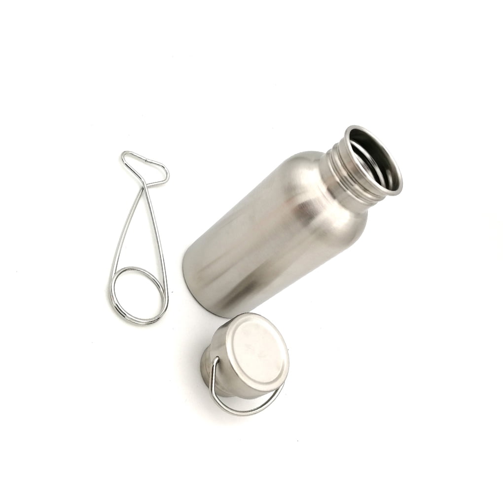 chidgrass 500/750ml Stainless Steel Camping Bottle with Pothook Smooth