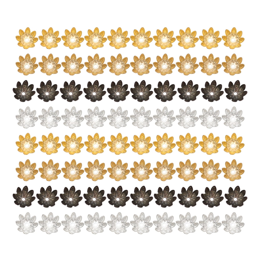 unbranded 500 PCS Jewelry End Caps Flower Bead Caps Flower Caps End Caps Size 1