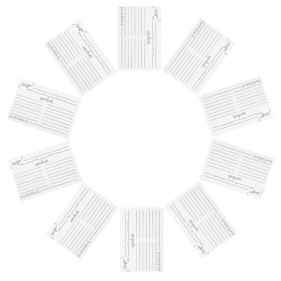 COSMOBETTY Kitchen Use Recipe Cards Paper 50Pcs 5.89X3.93X0.04In