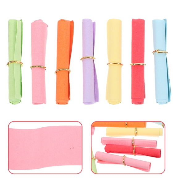 Milisten 50 Pcs Decorative Paper Rolls Assorted Colors Creative Message Scrolls for Writing Crafts and Notes