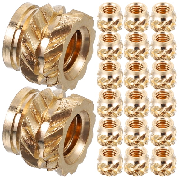 unbranded 50pcs Female Thread Copper Embedment Nut M3x4x5 Thread Heat Set Insert Knurled Insert